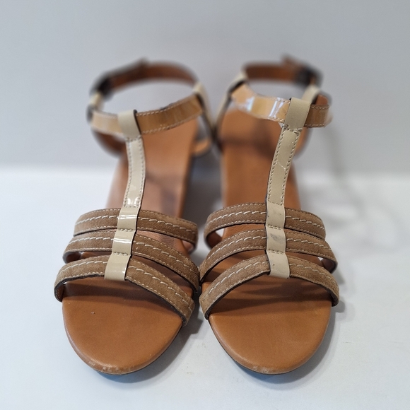 Paul Green Classic Designer Tan Phoenix Leather Quiet Luxury Wedge Shoes Size 5 - Picture 3 of 13